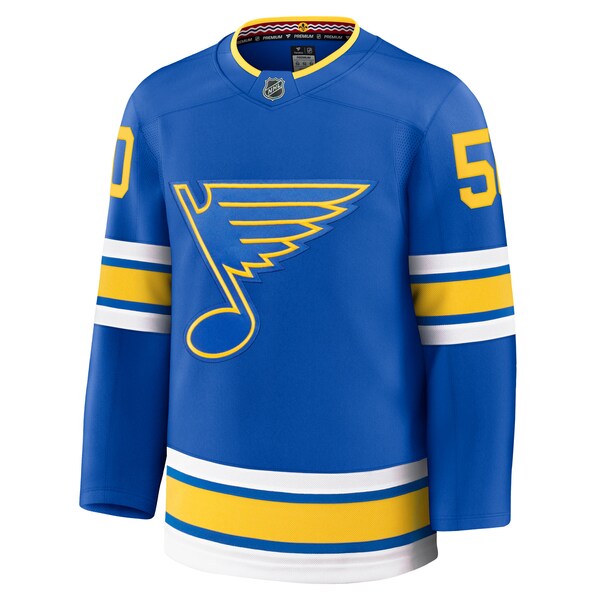 Jordan Binnington St. Louis Blues Home Premium Player Jersey - Blue/White - Image 3