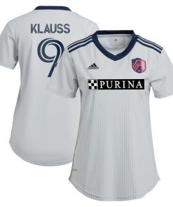 Jo?o Klauss St. Louis City SC adidas Women's 2024 The Spirit Kit Replica Jersey - Gray