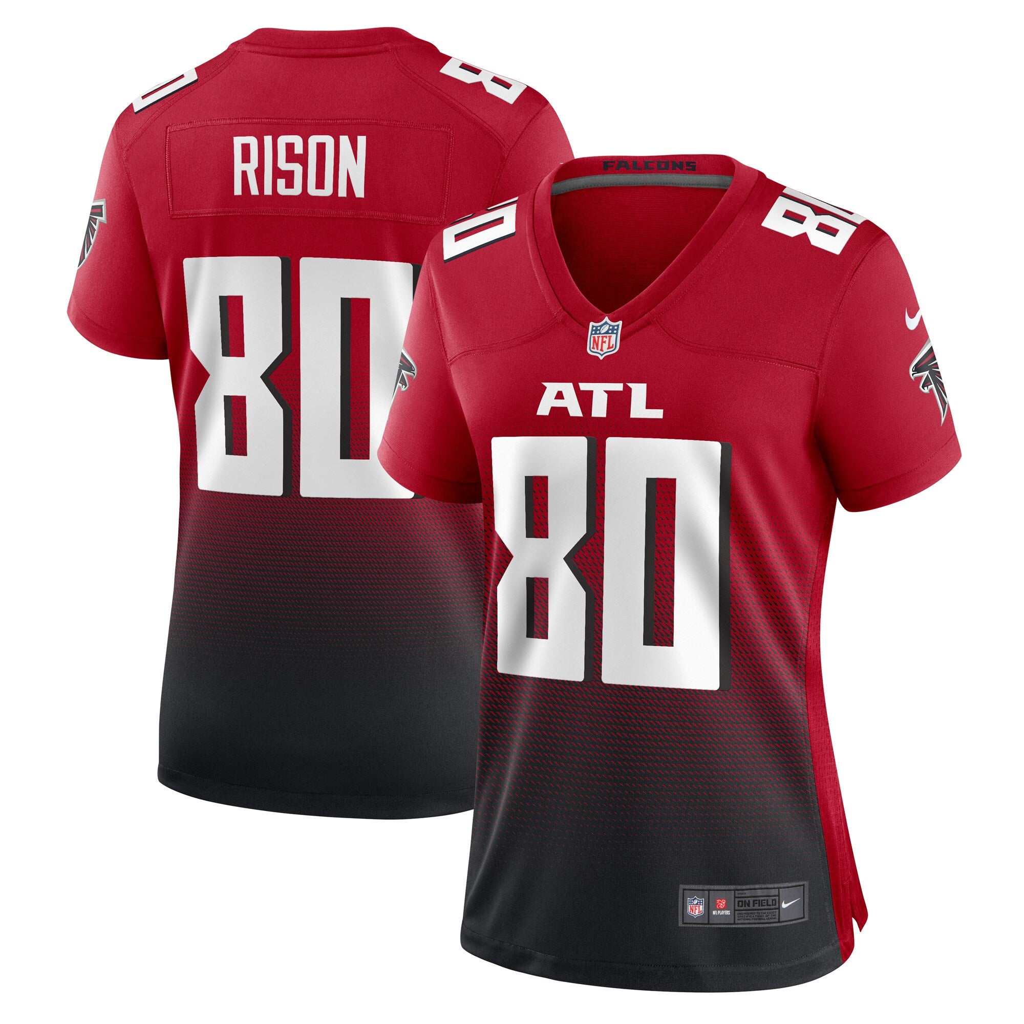Andre Rison Atlanta Falcons Nike Women's Retired Player Jersey - Black/Red - Image 6
