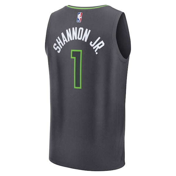 Terrence Shannon Jr. Minnesota Timberwolves Fast Break Replica Jersey - Statement Edition - Anthracite - Image 3