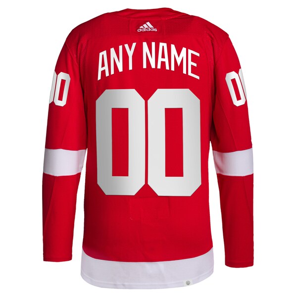 Detroit Red Wings adidas Home Primegreen Authentic Custom Jersey - Red - Image 3