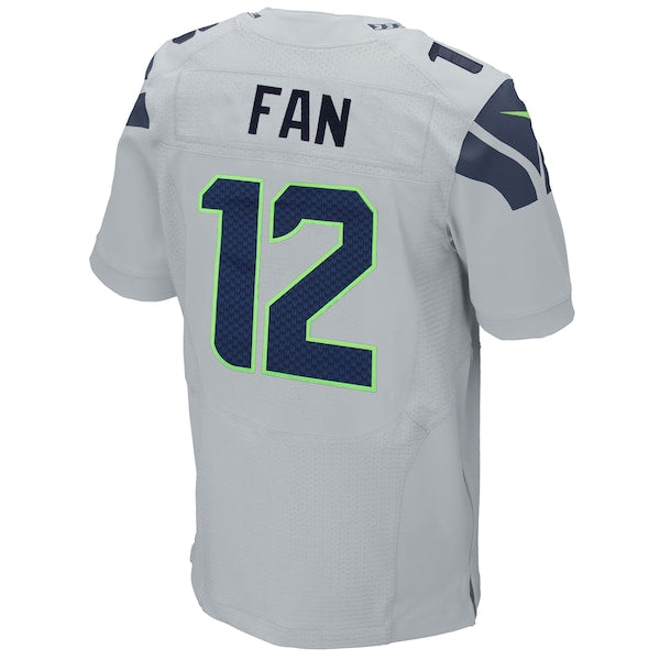 12s Seattle Seahawks Nike Elite Jersey - Gray - Image 3