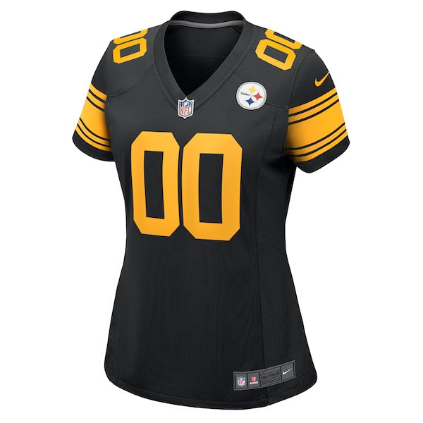 Pittsburgh Steelers Nike Women's Alternate Custom Game Jersey - Black - Image 2