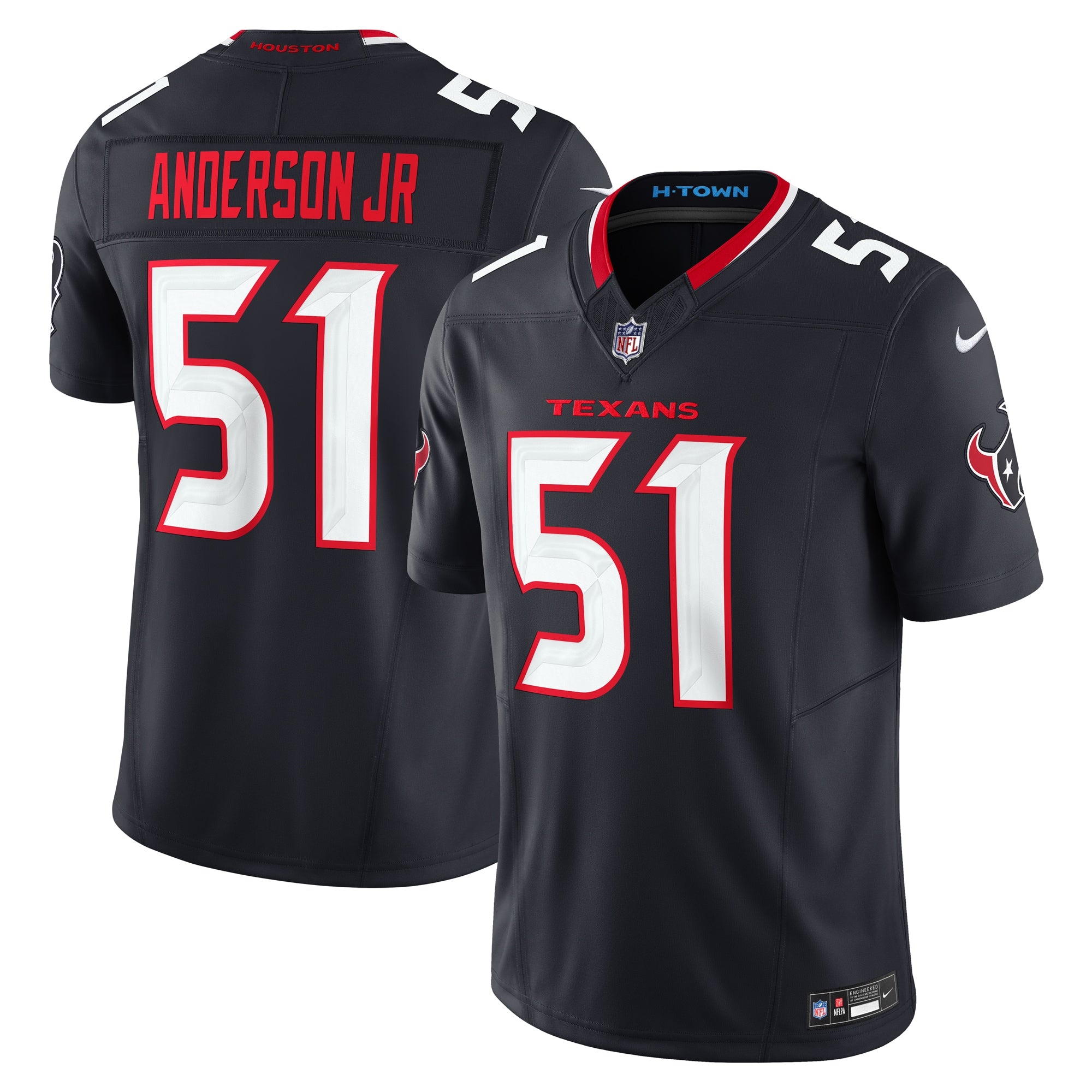 Will Anderson Jr. Houston Texans Nike Vapor F.U.S.E. Limited Jersey - White/Navy/Red - Image 7