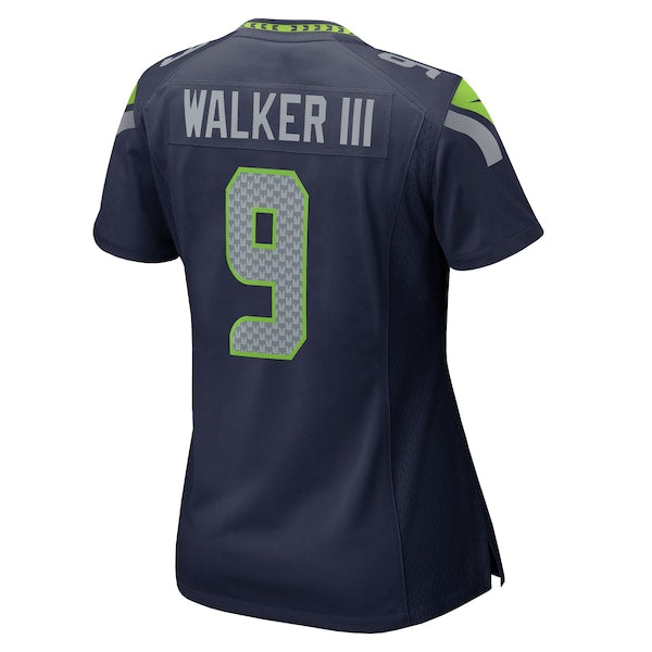 Kenneth Walker III Seattle Seahawks Nike Women's Team Game Jersey - College Navy/Neon Green - Image 5