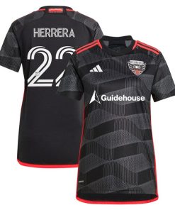 Aaron Herrera D.C. United adidas Women's 2024 The Icon Kit Replica Player Jersey - Black