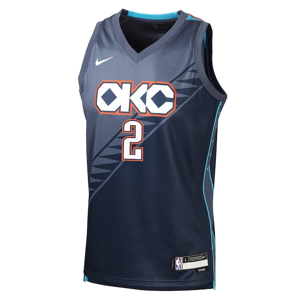 Shai Gilgeous-Alexander Oklahoma City Thunder Nike Youth 2025/26 City Edition Swingman Jersey - Navy - Image 2