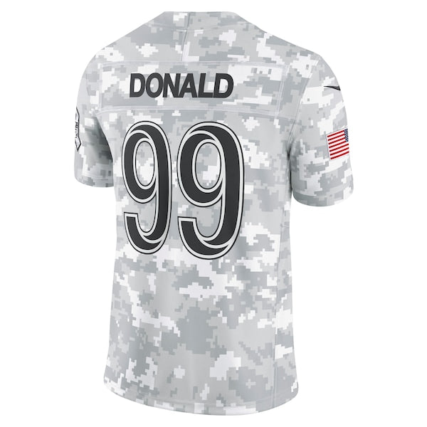 Aaron Donald Los Angeles Rams Nike 2024 Salute to Service Retired Player Limited Jersey - Arctic Camo - Image 2