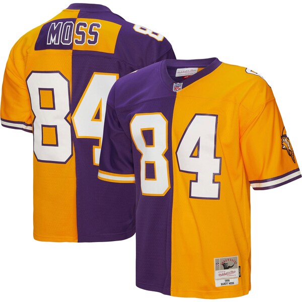 Randy Moss Minnesota Vikings 1998 Split Legacy Replica Jersey - Purple/Gold - Image 4