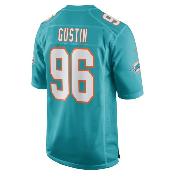 Porter Gustin Miami Dolphins Nike Game Player Jersey - Aqua - Image 3