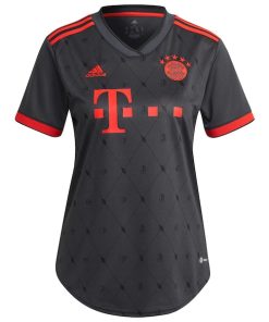 Alternative view of Leroy San¨¦ Bayern Munich adidas Women's 2022/23 Third Replica Player Jersey - Charcoal