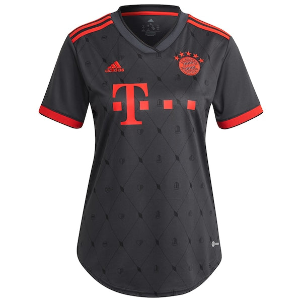 Leroy San¨¦ Bayern Munich adidas Women's 2022/23 Third Replica Player Jersey - Charcoal - Image 2