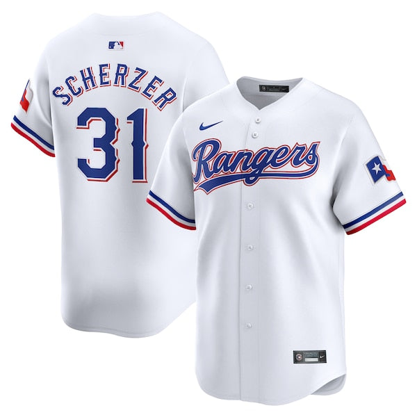 Max Scherzer Texas Rangers Nike Home Limited Player Jersey?ยจC White