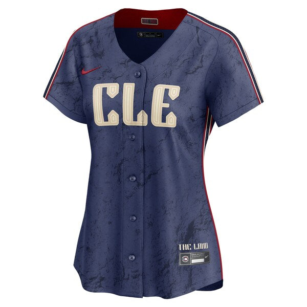 Shane Bieber Cleveland Guardians Nike Women's 2024 City Connect Limited Jersey - Navy - Image 2