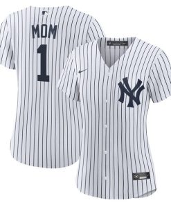 New York Yankees Nike Women's #1 Mom Home Replica Jersey - White