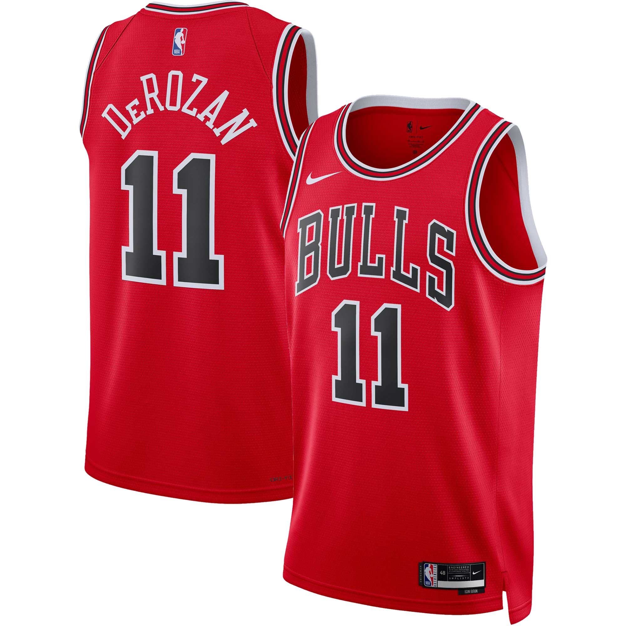 DeMar DeRozan Chicago Bulls Nike Unisex Swingman Jersey - Association Edition - White/Red - Image 3