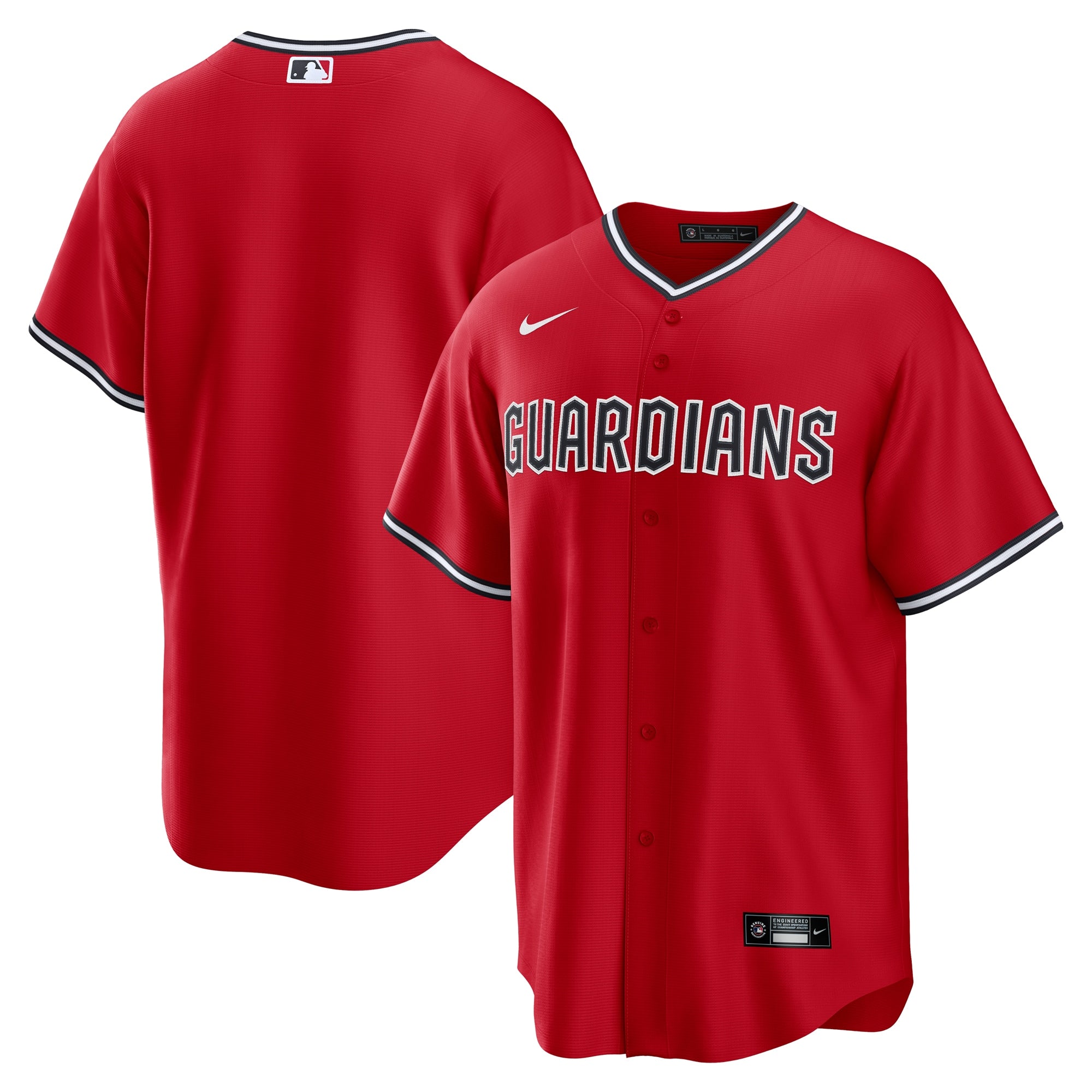 Cleveland Guardians Nike Home Replica Jersey - White/Red - Image 6