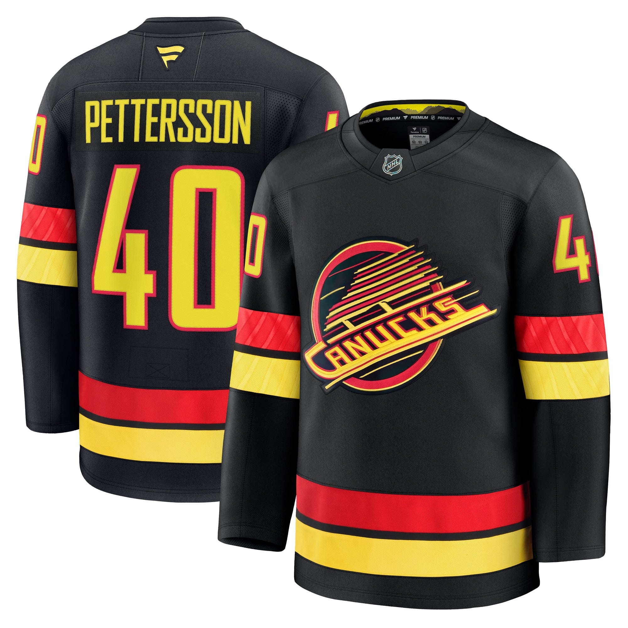 Elias Pettersson Vancouver Canucks Home Premium Jersey - Blue/Black - Image 6
