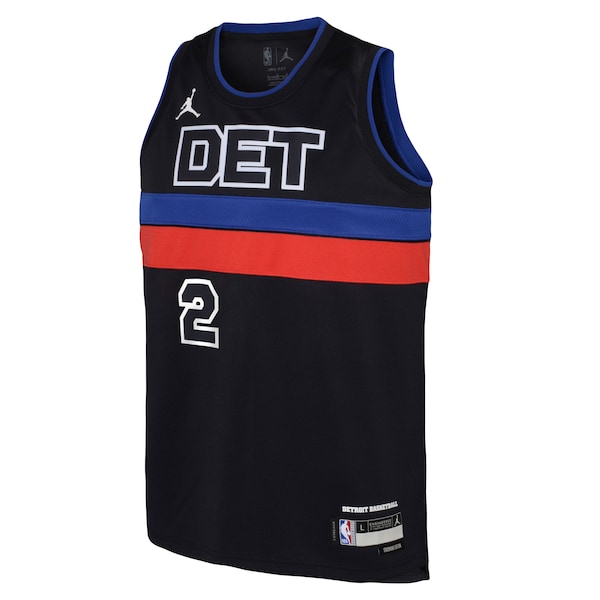 Cade Cunningham Detroit Pistons Jordan Brand Youth Swingman Jersey - Statement Edition - Black - Image 2