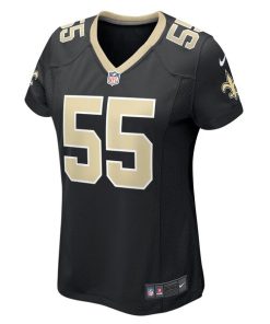 Alternative view of Isaiah Foskey New Orleans Saints Nike Women's Team Game Jersey -  Black