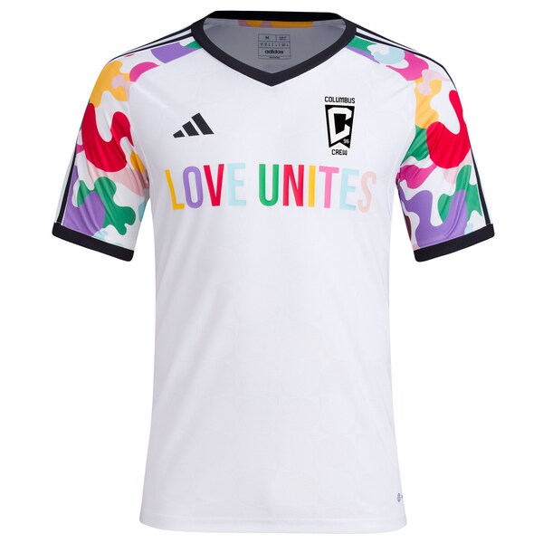 Columbus Crew adidas 2024 Pride Pre-Match Top - White - Image 2