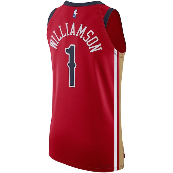 Zion Williamson New Orleans Pelicans Jordan Brand Authentic Jersey - Association Edition - Red - Image 3