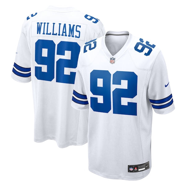 Quinnen Williams Dallas Cowboys Nike Game Jersey - White/Navy - Image 3