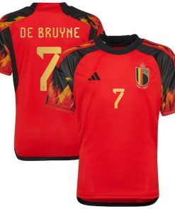Kevin De Bruyne Belgium National Team adidas Youth 2022/23 Home Replica Jersey - Red