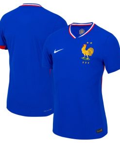 Alternative view of France National Team Nike 2024 Home Authentic Blank Jersey - Blue