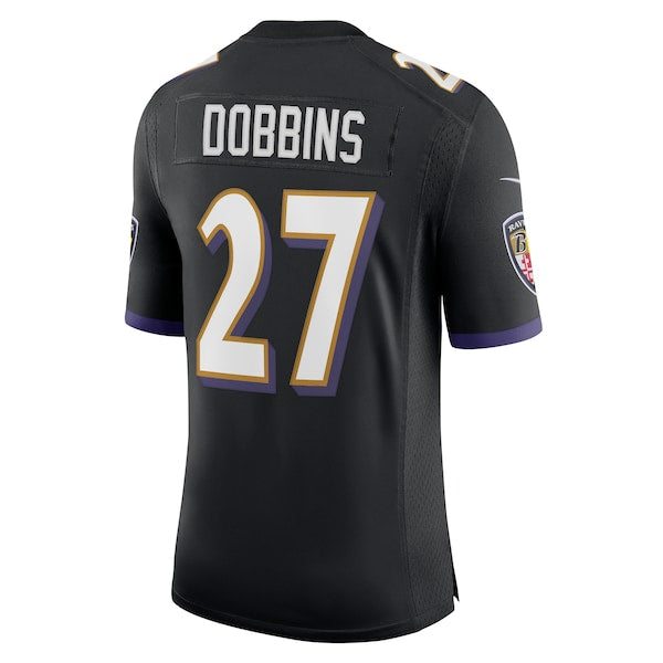 J.K. Dobbins Baltimore Ravens Nike Vapor Limited Jersey - Black/Purple - Image 4