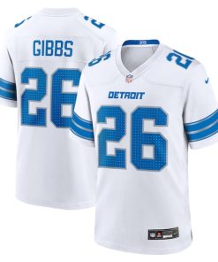 Jahmyr Gibbs Detroit Lions Nike Game Jersey - White