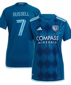 Johnny Russell Sporting Kansas City adidas Women's 2024 Diamonds Our Forever Replica Player Jersey?¨C Navy