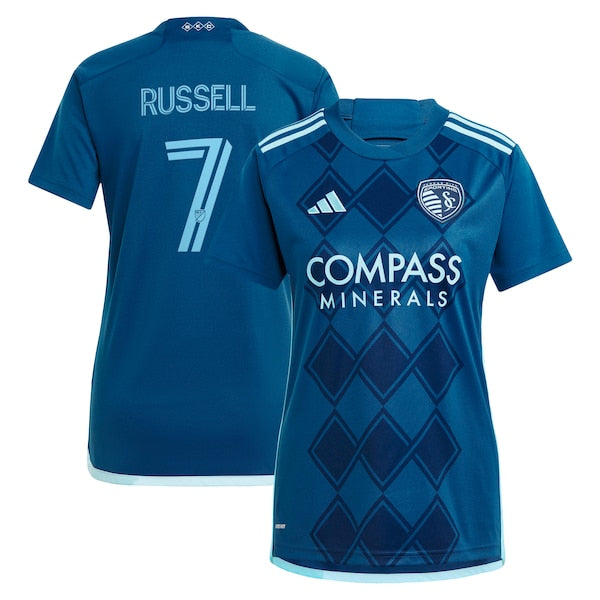 Johnny Russell Sporting Kansas City adidas Women's 2024 Diamonds Our Forever Replica Player Jersey?ยจC Navy