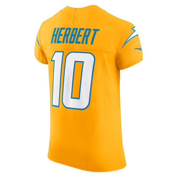 Justin Herbert Los Angeles Chargers Nike Alternate Charger Power Vapor F.U.S.E. Elite Jersey - Gold - Image 3