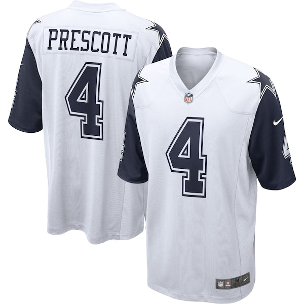 Dak Prescott Dallas Cowboys Nike Alternate Game Jersey - White/Navy - Image 2