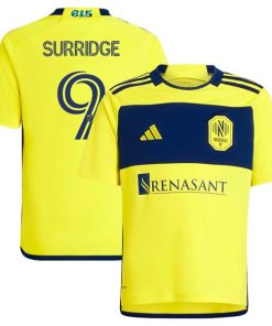 Sam Surridge Nashville SC adidas Youth 2024 The 615 Kit Replica Player Jersey - Yellow