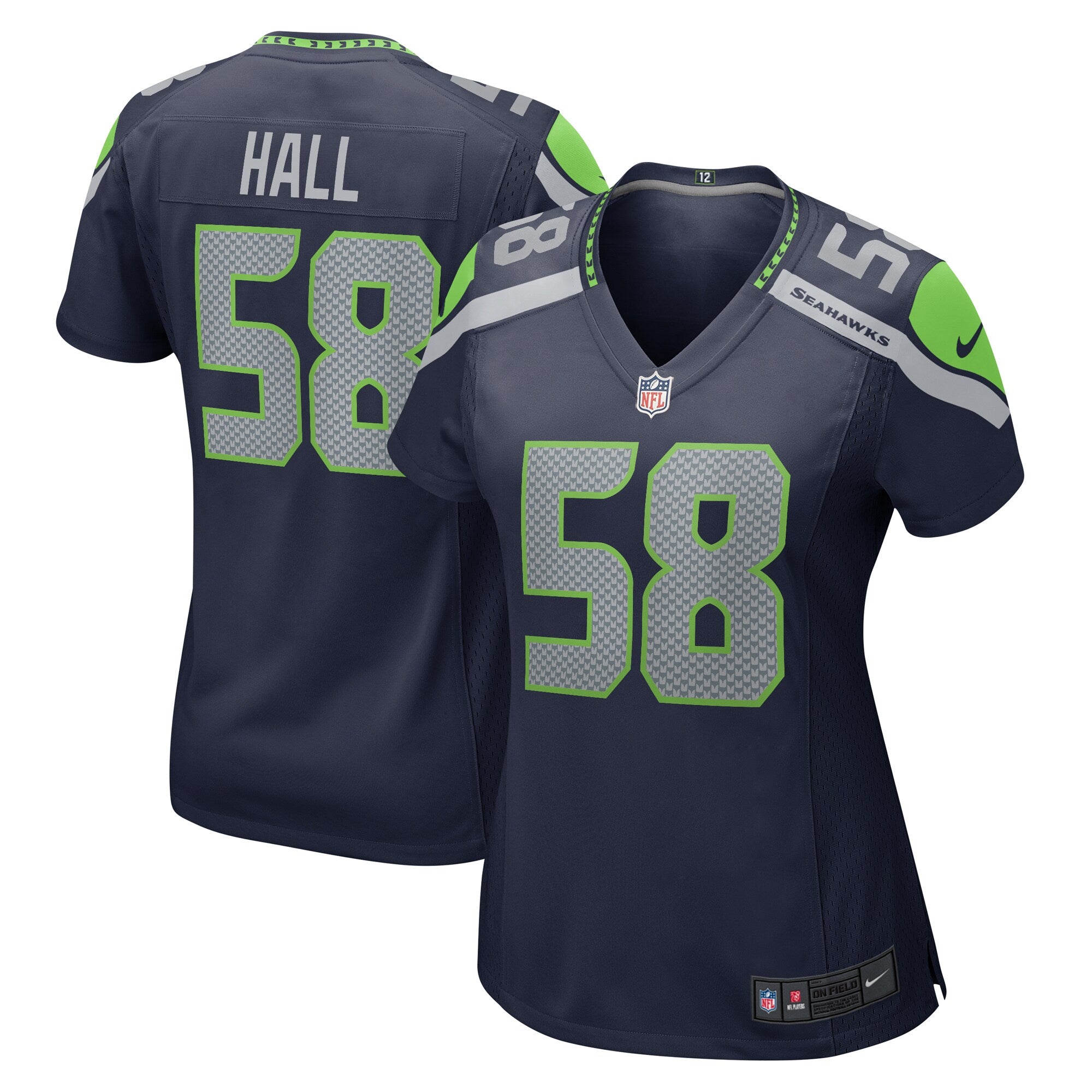 Derick Hall Seattle Seahawks Nike Women's Team Game Jersey - College Navy/Navy - Image 12