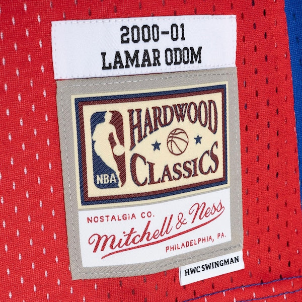 Lamar Odom LA Clippers Hardwood Classics 2000/01 Split Swingman Jersey - Royal/Red - Image 6