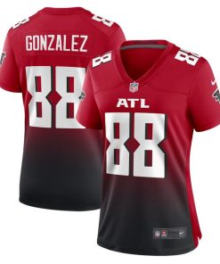 Alternative view of Tony Gonzalez Atlanta Falcons Nike Women's Retired Game Jersey - Red/Black