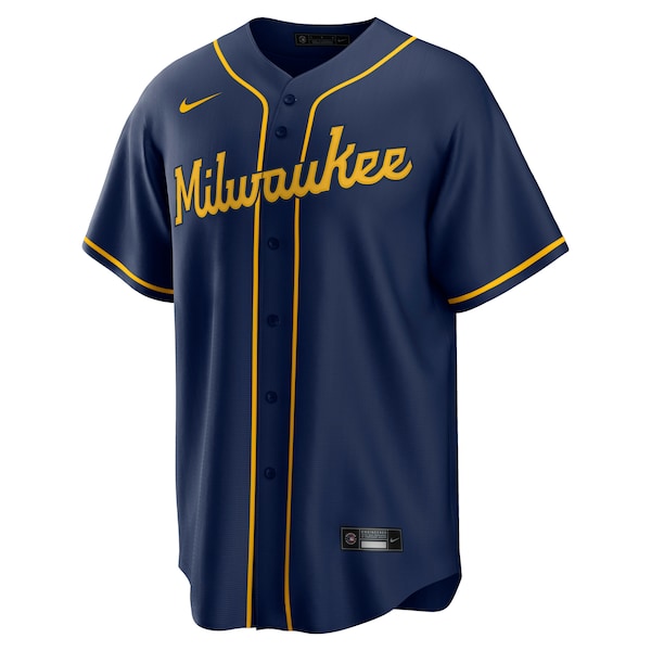 Jackson Chourio Milwaukee Brewers Nike Alternate 2 Replica Jersey - Navy - Image 2