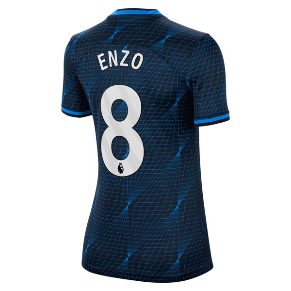 Enzo Fern¨¢ndez Chelsea Nike Women's 2023/24 Away Stadium Replica Player Jersey - Navy/Blue - Image 2