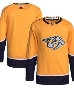Nashville Predators adidas Men's Home Primegreen Authentic Jersey - Gold