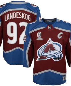 Gabriel Landeskog Colorado Avalanche Preschool Home 2022 Stanley Cup Champions Premier Player Jersey - Burgundy