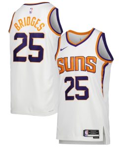 Mikal Bridges Phoenix Suns Nike Unisex Swingman Jersey - Association Edition - White/Purple