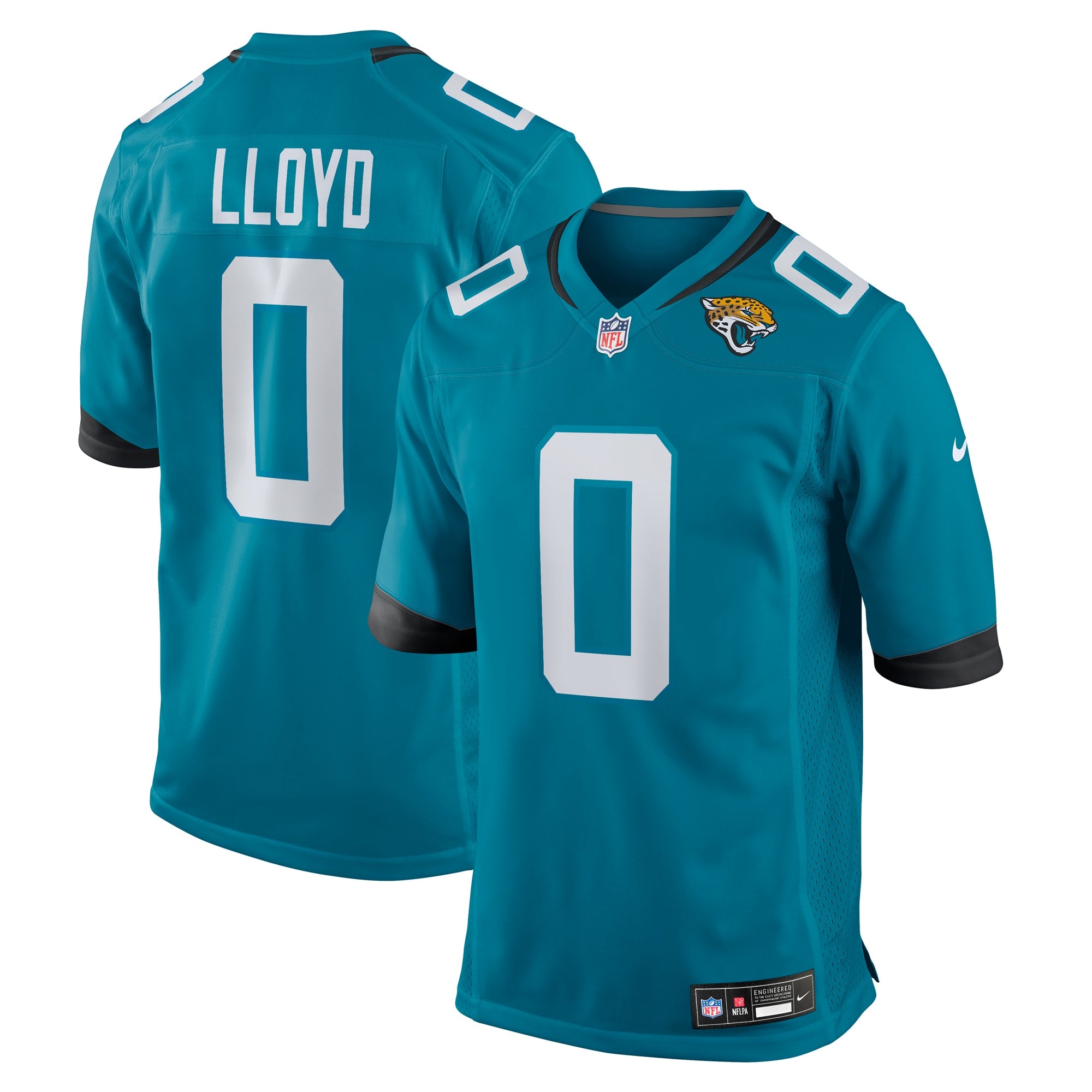 Devin Lloyd Jacksonville Jaguars Nike Alternate Game Jersey - Black/Teal - Image 8