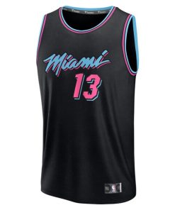 Alternative view of Bam Adebayo Miami Heat  2025/26 City Edition Fast Break Jersey - Black