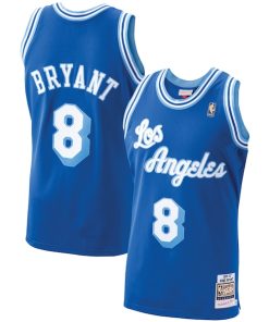 Alternative view of Youth Los Angeles Lakers Kobe Bryant Royal 1996-97 Hardwood Classics Authentic Player Jersey- Blue/Gold/Purple