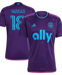 Kerwin Vargas Charlotte FC adidas 2023 Crown Jewel Kit Replica Player Jersey - Purple