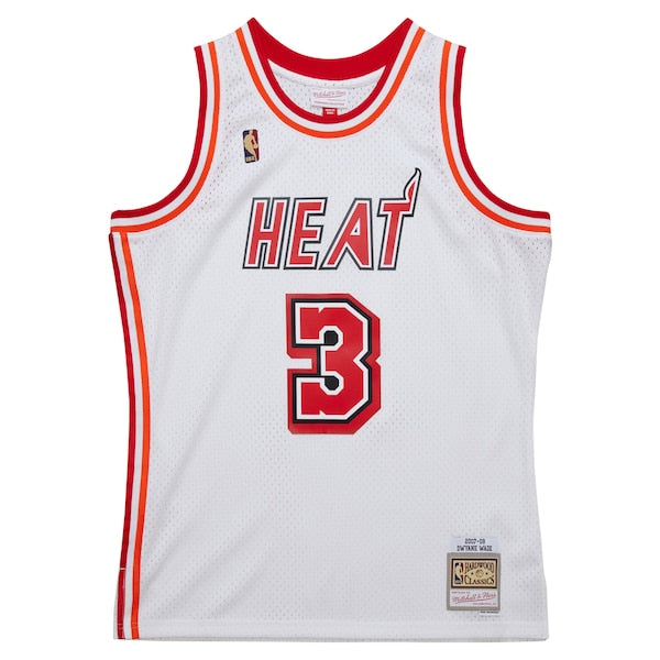 Dwyane Wade Miami Heat 2007/08 Hardwood Classics Swingman Jersey - White - Image 2