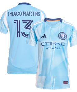 Thiago Martins New York City FC adidas Women's 2025 The Excelsior Kit Replica Player Jersey - Light Blue